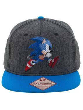 Official Bioworld Licensed SEGA - Sonic Pixelated Snapback Hat